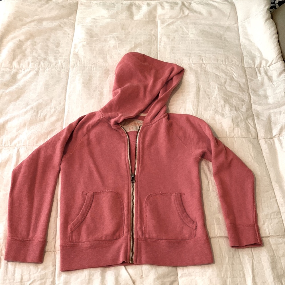 Crewcuts zip up hoodie size 6-7